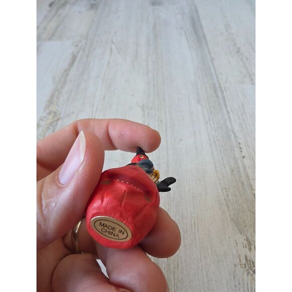 Dept 56 polliwoggs mini pumpkin witch ornament Halloween shabby chic jack-o'-lan - Picture 7 of 8